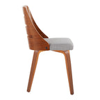 Dining/Accent Chair with Bent Wood Legs (Set of 2)