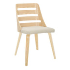 Dining/Accent Chair with Bent Wood Legs (Set of 2)