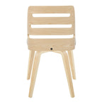Dining/Accent Chair with Bent Wood Legs (Set of 2)