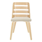 Dining/Accent Chair with Bent Wood Legs (Set of 2)