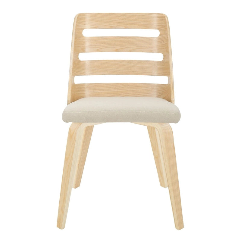 Dining/Accent Chair with Bent Wood Legs (Set of 2)