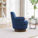 Swivel Round Accent Chairs Armchair with Stainless Steel Base