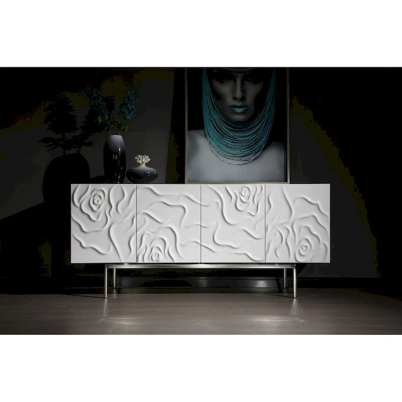 Modern White High Gloss Buffet