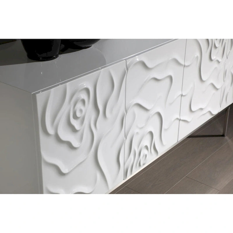 Modern White High Gloss Buffet