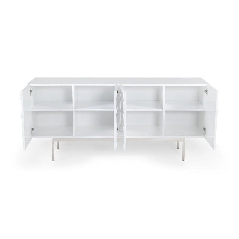 Modern White High Gloss Buffet