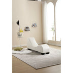 Yoga Chaise Lounge Collection for Stretching & Relaxation Modern Faux Leather Curved Sofa