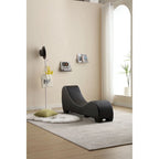 Yoga Chaise Lounge Collection for Stretching & Relaxation Modern Faux Leather Curved Sofa