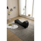 Yoga Chaise Lounge Collection for Stretching & Relaxation Modern Faux Leather Curved Sofa