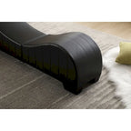 Yoga Chaise Lounge Collection for Stretching & Relaxation Modern Faux Leather Curved Sofa