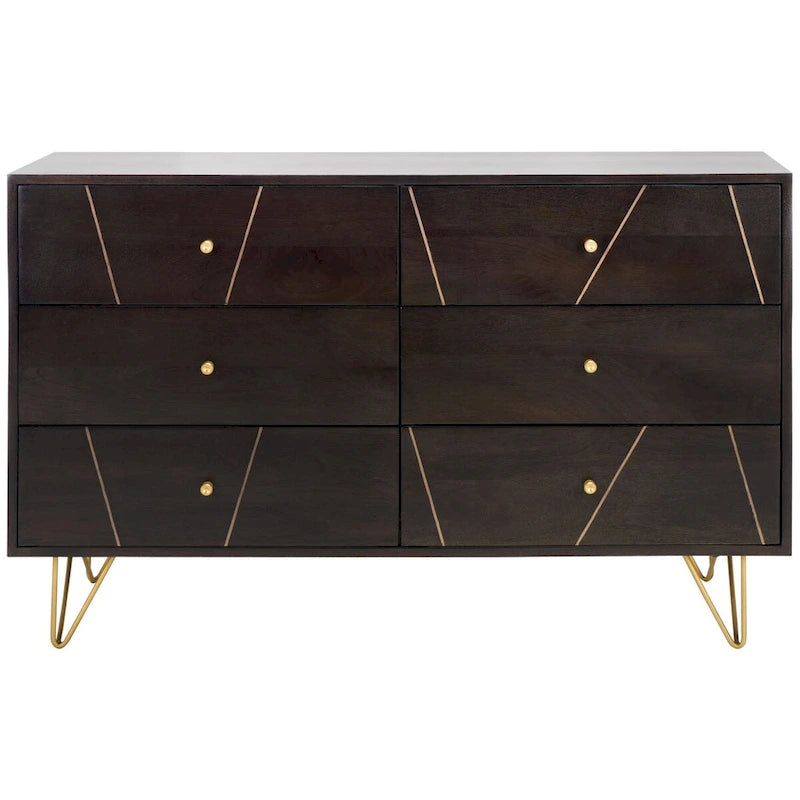 6 Drawer Wood Dresser