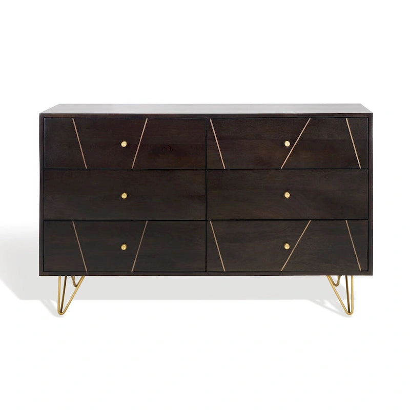 6 Drawer Wood Dresser